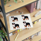 Bernese Mountain Dog Sticker Sheets, 2 Image Sizes, 3 Image Surfaces, Water Resistant Vinyl, FREE Shipping, Made in USA!!