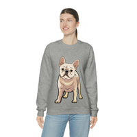 French Bulldog Unisex Heavy Blend Crewneck Sweatshirt, S - 3XL, 6 Colors, Loose Fit, Cotton/Polyester, FREE Shipping, Made in USA!!