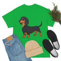 Dachshund Unisex Heavy Cotton Tee, S - 5XL, 12 Colors, Light Fabric, FREE Shipping, Made in USA!!