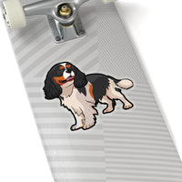 Tricolor Cavalier King Charles Spaniel Kiss-Cut Stickers