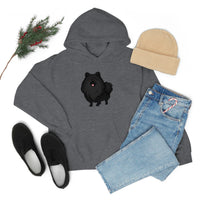 Black Pomeranian Unisex Heavy Blend™ Hooded Sweatshirt, S - 3XL, 6 Colors, Cotton/Polyester, FREE Shipping, Made in USA!!