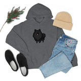 Black Pomeranian Unisex Heavy Blend™ Hooded Sweatshirt, S - 3XL, 6 Colors, Cotton/Polyester, FREE Shipping, Made in USA!!