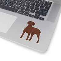 Vizsla Kiss-Cut Stickers, 4 Sizes, White or Transparent, FREE Shipping, Made in the USA!!