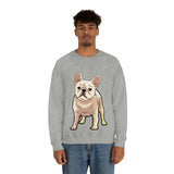 French Bulldog Unisex Heavy Blend Crewneck Sweatshirt, S - 3XL, 6 Colors, Loose Fit, Cotton/Polyester, FREE Shipping, Made in USA!!