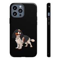 Tricolor Cavalier King Charles Spaniel Tough Cell Phone Cases, Glossy/Matte, Google, Samsung, iPhone, FREE Shipping, Made in USA!!