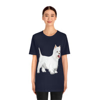 West Highland White Terrier Unisex Jersey Short Sleeve Tee, S - 3XL, Cotton, Light Fabric, FREE Shipping, Made in USA!!