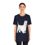 West Highland White Terrier Unisex Jersey Short Sleeve Tee, S - 3XL, Cotton, Light Fabric, FREE Shipping, Made in USA!!