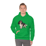 Tricolor Cavalier King Charles Spaniel Unisex Heavy Blend Hooded Sweatshirt, S - 5XL, 12 Colors, FREE Shipping, Made in Usa!!