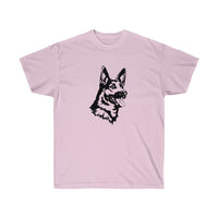 German Shepherd Unisex Ultra Cotton Tee, S - 3 XL, 12 Colors, 100% Cotton, Light Fabric, FREE Shipping, Made in USA!!