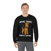 Airedale Terrier Unisex Heavy Blend Crewneck Sweatshirt, S - 3XL, 6 Colors, Loose Fit, FREE Shipping, Made in USA!!