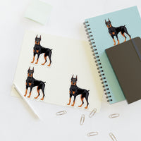 Doberman Pinscher Sticker Sheets, 2 Image Sizes, 3 Image Surfaces, Water Resistant Vinyl, FREE Shipping, Made in USA!!