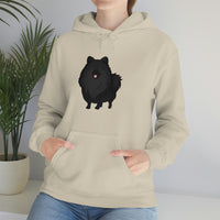 Black Pomeranian Unisex Heavy Blend™ Hooded Sweatshirt, S - 3XL, 6 Colors, Cotton/Polyester, FREE Shipping, Made in USA!!