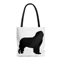 Newfoundland Tote Bag, 3 Sizes, Polyester, Boxed Corners, Black Cotton Handles, FREE Shipping, Made in USA!!