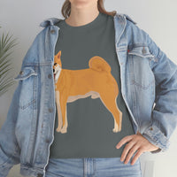 Shiba Inu Unisex Heavy Cotton Tee, Cotton, Medium Fabric, S - 5XL, 12 Colors, FREE Shipping, Made in USA!!