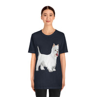 West Highland White Terrier Unisex Jersey Short Sleeve Tee, S - 3XL, Cotton, Light Fabric, FREE Shipping, Made in USA!!