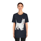 West Highland White Terrier Unisex Jersey Short Sleeve Tee, S - 3XL, Cotton, Light Fabric, FREE Shipping, Made in USA!!