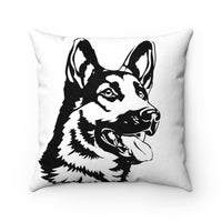 German Shepherd Faux Suede Square Pillow Case