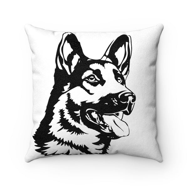 German Shepherd Faux Suede Square Pillow Case