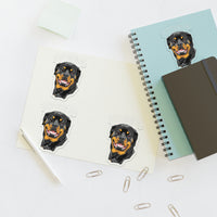 Rottweiler Sticker Sheets, 2 Image Sizes, 3 Image Surfaces, Water Resistant Vinyl, FREE Shipping, Made in USA!!