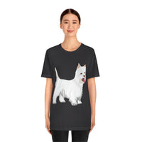 West Highland White Terrier Unisex Jersey Short Sleeve Tee, S - 3XL, Cotton, Light Fabric, FREE Shipping, Made in USA!!