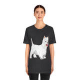 West Highland White Terrier Unisex Jersey Short Sleeve Tee, S - 3XL, Cotton, Light Fabric, FREE Shipping, Made in USA!!