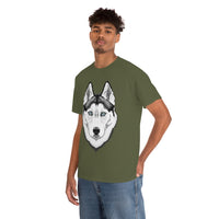 Siberian Husky Unisex Heavy Cotton Tee, S - 5XL, 12 Colors, Light Fabric, FREE Shipping, Made in USA!!