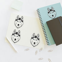 Siberian Husky Sticker Sheets, 2 Image Sizes, 3 Image Surfaces, Water Resistant Vinyl, FREE Shipping, Made in USA!!