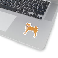 Shiba Inu Kiss-Cut Stickers, Vinyl, 4 Sizes, White or Transparent, Indoor Use, Not Waterproof, Made in USA, FREE Shipping!!