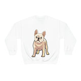 French Bulldog Unisex Heavy Blend Crewneck Sweatshirt, S - 3XL, 6 Colors, Loose Fit, Cotton/Polyester, FREE Shipping, Made in USA!!