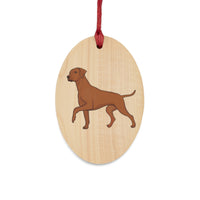 Rhodesian Ridgeback Wooden Ornaments, 6 Shapes, Solid Wood, Magnetic Back, Comes with Red Ribbon, FREE Shipping, Made in USA!!