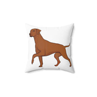 Rhodesian Ridgeback Spun Polyester Square Pillow, Double Sided Print, Polyester Cover and Pillow, FREE Shipping, Made in USA!!