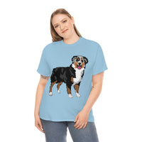 Australian Shepherd Unisex Heavy Cotton Tee, S-5XL, 12 Colors, 100% Cotton, Light Fabric, FREE Shipping, Made in USA!!