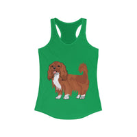 Ruby Cavalier King Charles Spaniel Women's Ideal Racerback Tank, XS - 2XL, 14 Colors, Cotton & Polyester, FREE Shipping, Made in USA!!