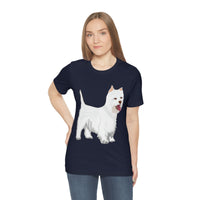 West Highland White Terrier Unisex Jersey Short Sleeve Tee, S - 3XL, Cotton, Light Fabric, FREE Shipping, Made in USA!!