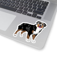 Australian Shepherd Kiss-Cut Stickers, 4 Sizes, Indoor/Outdoor Use, White or Transparent, FREE Shipping, Made in USA!!