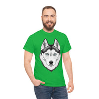 Siberian Husky Unisex Heavy Cotton Tee, S - 5XL, 12 Colors, Light Fabric, FREE Shipping, Made in USA!!