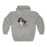 Tricolor Cavalier King Charles Spaniel Unisex Heavy Blend™ Hooded Sweatshirt