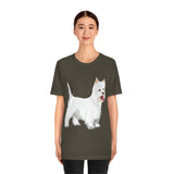 West Highland White Terrier Unisex Jersey Short Sleeve Tee, S - 3XL, Cotton, Light Fabric, FREE Shipping, Made in USA!!