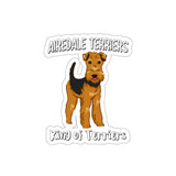 Airedale Terrier Die-Cut Stickers, Water Resistant Vinyl, 5 Sizes, Matte Finish, Indoory/Outdoor, FREE Shipping, Made in USA!!