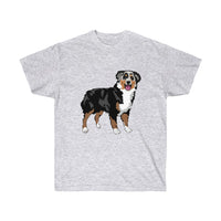 Australian Shepherd Unisex Ultra Cotton Tee, S-5XL, 15 Colors, 100% Cotton, Medium Fabric, FREE Shipping, Made in USA!!