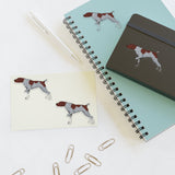 German Shorthaired Pointer Sticker Sheets, 2 Image Sizes, 3 Image Surfaces, Water Resistant Vinyl, FREE Shipping, Made in USA!!