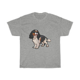 Tricolor Cavalier King Charles Spaniel Unisex Heavy Cotton Tee