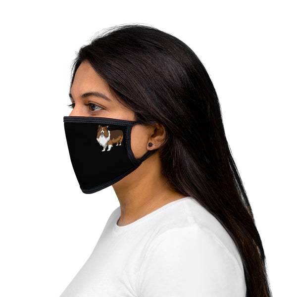 Shetland Sheepdog Mixed-Fabric Face Mask