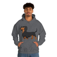 Dachshund Unisex Heavy Blend™ Hooded Sweatshirt, S - 5XL, 13 Colors, Cotton/Polyester, FREE Shipping, Made in USA!!