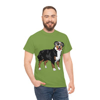Australian Shepherd Unisex Heavy Cotton Tee, S-5XL, 12 Colors, 100% Cotton, Light Fabric, FREE Shipping, Made in USA!!