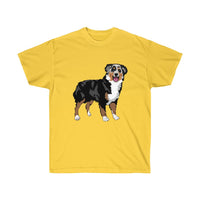 Australian Shepherd Unisex Ultra Cotton Tee, S-5XL, 15 Colors, 100% Cotton, Medium Fabric, FREE Shipping, Made in USA!!