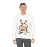 French Bulldog Unisex Heavy Blend Crewneck Sweatshirt, S - 3XL, 6 Colors, Loose Fit, Cotton/Polyester, FREE Shipping, Made in USA!!