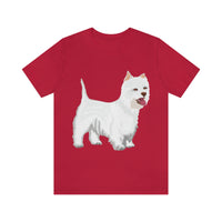 West Highland White Terrier Unisex Jersey Short Sleeve Tee, S - 3XL, Cotton, Light Fabric, FREE Shipping, Made in USA!!