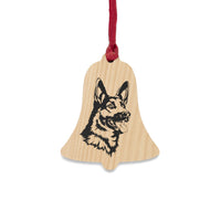 German Shepherd Wooden Ornaments, 6 Shapes, Solid Wood, Magnetic Back, Custom/Personalized, FREE Shipping, Made in USA!!