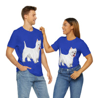West Highland White Terrier Unisex Jersey Short Sleeve Tee, S - 3XL, Cotton, Light Fabric, FREE Shipping, Made in USA!!